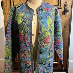 Appleseed's XL Multicolor Reversable Floral Utility Jacket